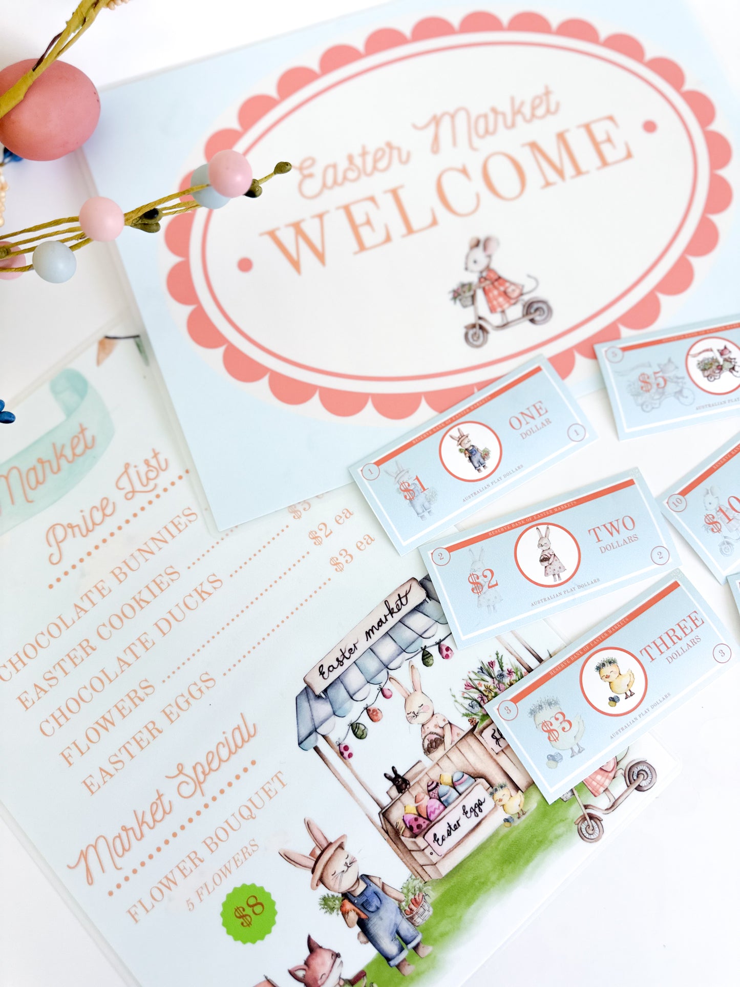 Easter Market | Printed Play Set