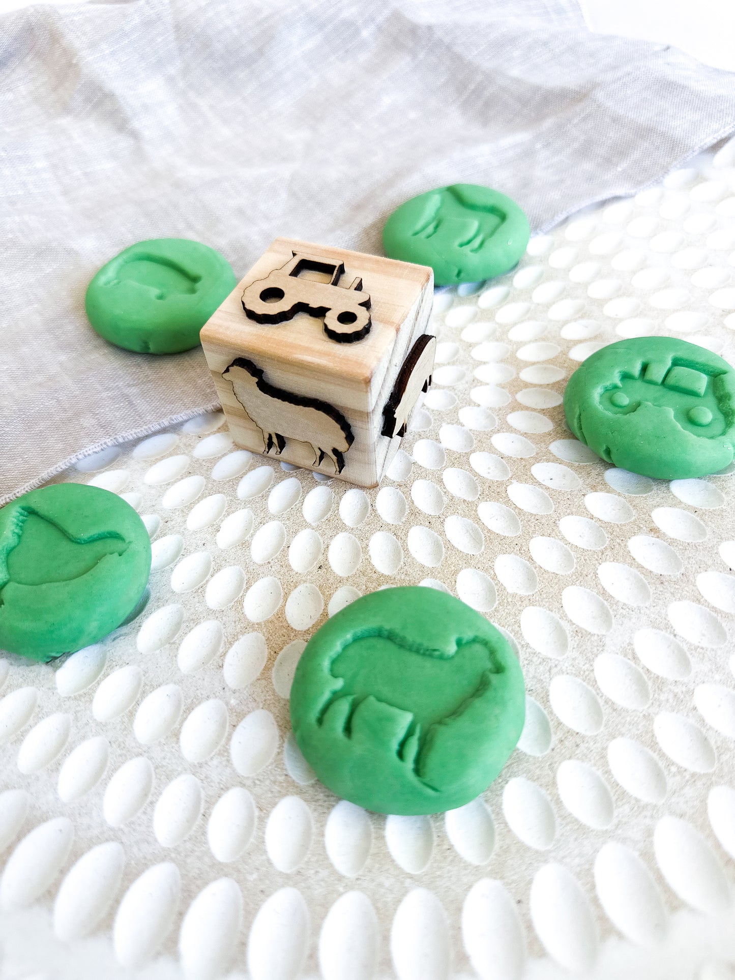 Farming | Cube Wooden Stamp