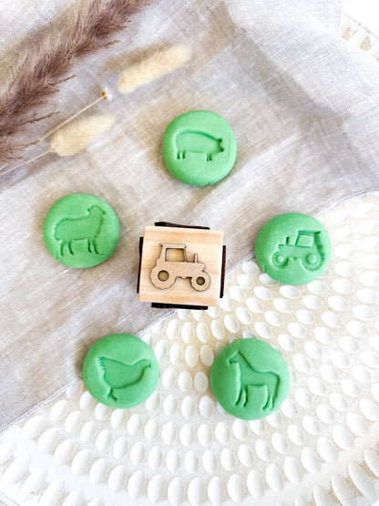 Farming | Cube Wooden Stamp