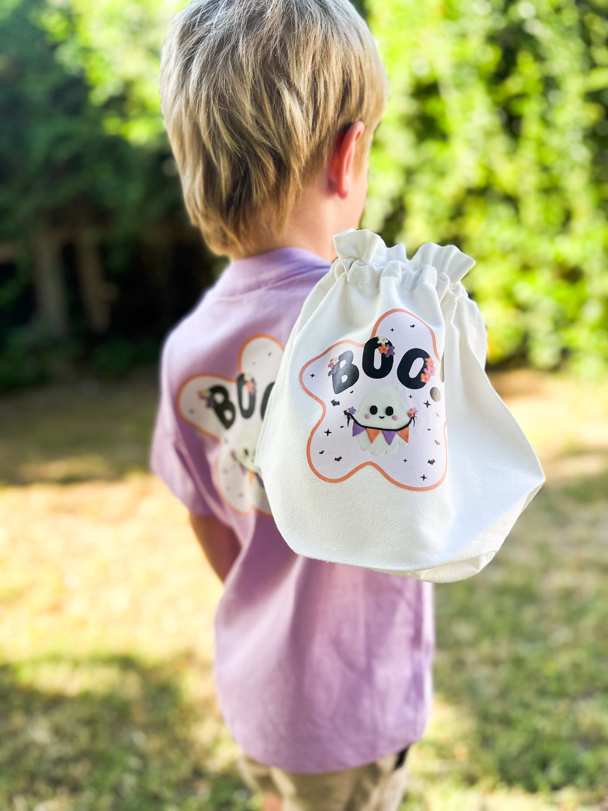 Floral Boo! & Ghost Kids t-shirt | Regular Fit