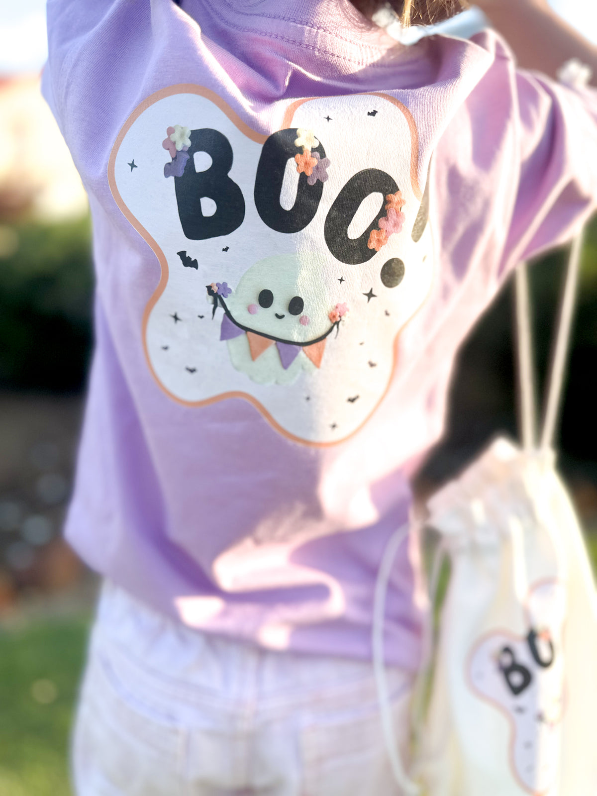 Floral Boo! & Ghost Kids t-shirt | Regular Fit