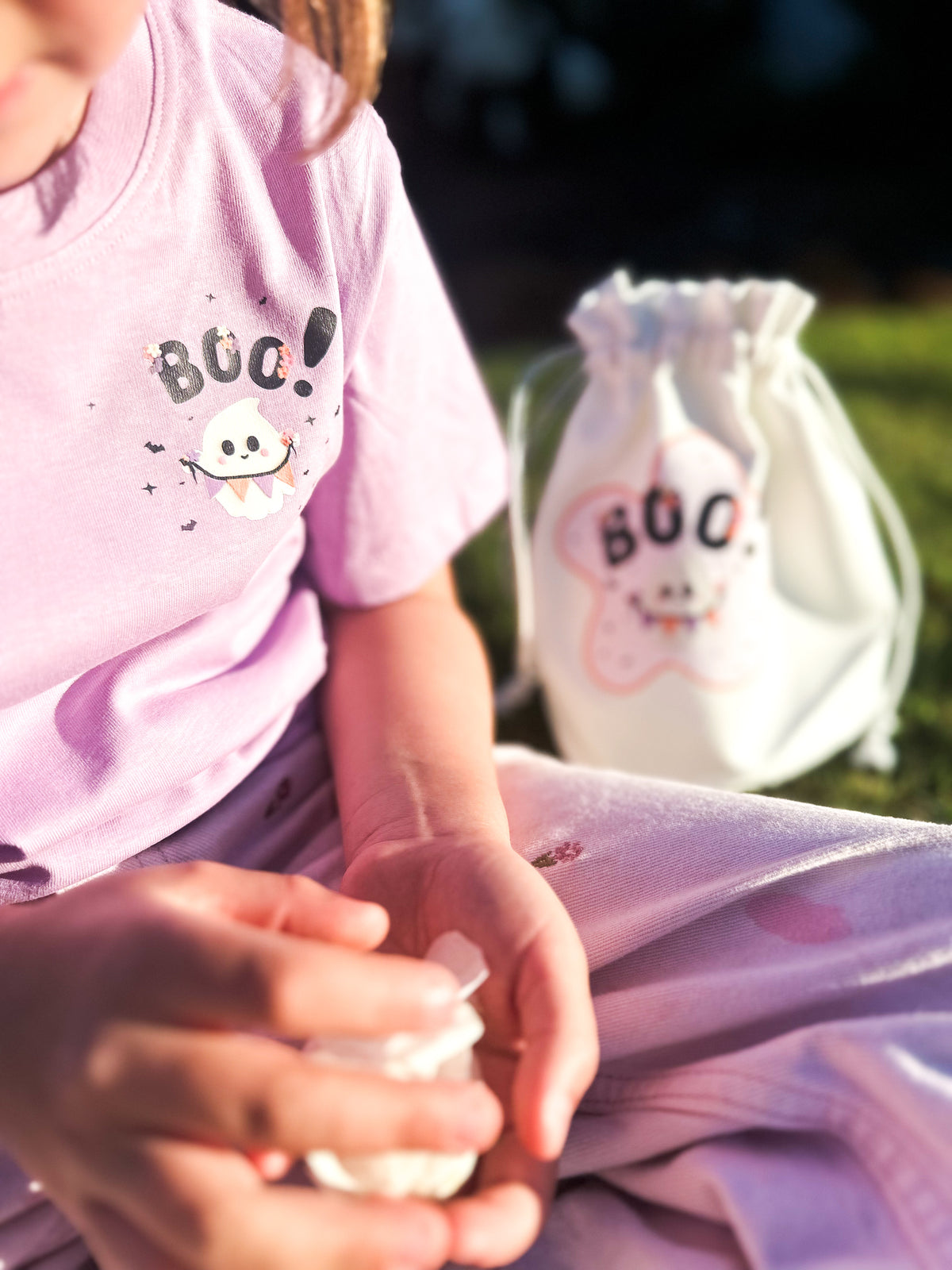 Floral Boo! & Ghost Kids t-shirt | Regular Fit